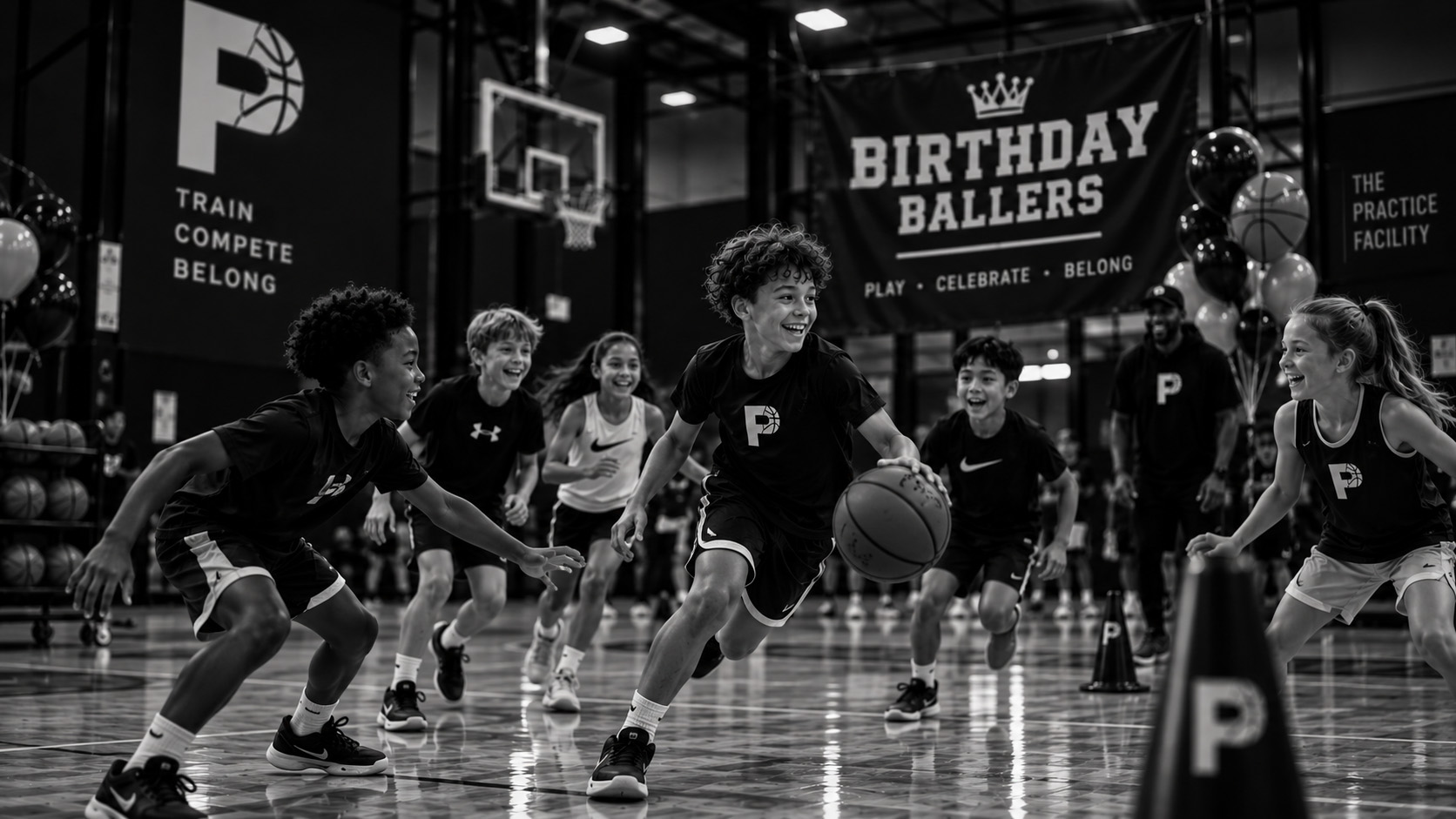 Basketball birthday experience at The Practice Facility